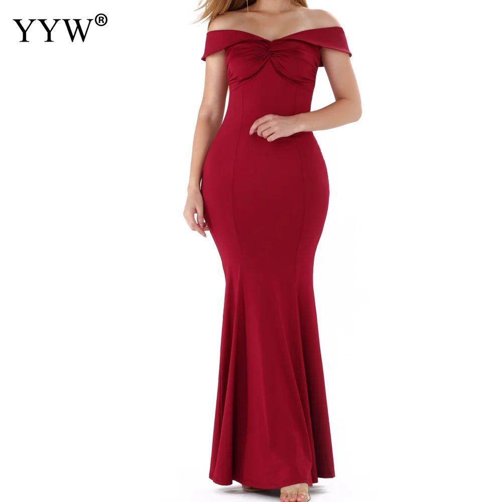 Robe De Soiree Mermaid Evening Dress Elegant Floor-Length Solid Long Party Gown Summer Off The Shoulder 2019 Sexy Formal Dresses
Robe De Soiree Mermaid Evening Dress Elegant Floor-Length Solid Long Party Gown Summer Off The Shoulder 2019 Sexy Formal Dresses