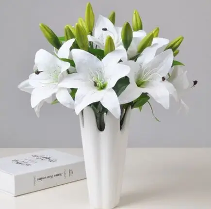 Real Touch Lily Flowers Latex Artificial 3 heads Artificial Flowers Bouquets new House Home Wedding Festival Decoration
Real Touch Lily Flowers Latex Artificial 3 heads Artificial Flowers Bouquets new House Home Wedding Festival Decoration