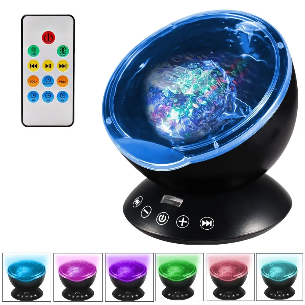 LumiParty Remote Control Ocean Wave Projector 12 LED 7 Colors Night Light with Mini Music Player for Living Room and Bedroom
LumiParty Remote Control Ocean Wave Projector 12 LED 7 Colors Night Light with Mini Music Player for Living Room and Bedroom