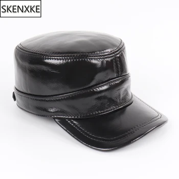 New Men Real Leather Hats Fall Winter male 100% Genuine Real Sheepskin Leather Military Caps Real Leather Flat Cap Earflap Cap
New Men Real Leather Hats Fall Winter male 100% Genuine Real Sheepskin Leather Military Caps Real Leather Flat Cap Earflap Cap