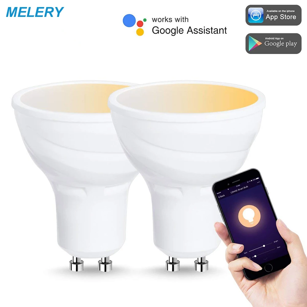 Smart WiFi LED Bulb GU10 5W (50W Equivalent) White Ambiance Sport Track Lighting Compatible with Alexa,Google Assistant-2Pack
Smart WiFi LED Bulb GU10 5W (50W Equivalent) White Ambiance Sport Track Lighting Compatible with Alexa,Google Assistant-2Pack