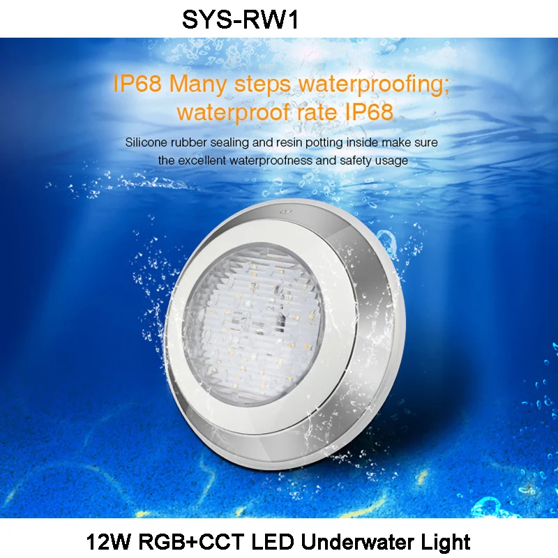 Miboxer DC24V 12W RGB+CCT RGB+CCT LED Underwater Light Waterproof IP68 Subordinate Lamp,1 CH Host Controller,1 CH signal power
Miboxer DC24V 12W RGB+CCT RGB+CCT LED Underwater Light Waterproof IP68 Subordinate Lamp,1 CH Host Controller,1 CH signal power