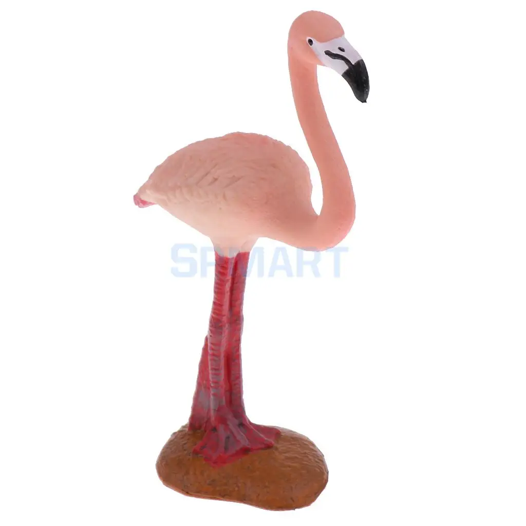 2pcs Realistic Wildlife Animal Flamingo Model Figurine Nature Educational Toy Home Decoration Xmas Gifts