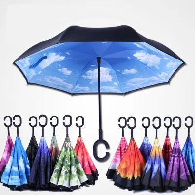 Windproof Reverse Folding Double Layer Inverted Umbrella Self Stand umbrella rain women high quality 2018 durable S1007
Windproof Reverse Folding Double Layer Inverted Umbrella Self Stand umbrella rain women high quality 2018 durable S1007