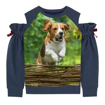 The new T-shirts are worn by girls in fashion-printed A running dog with long sleeves for spring and fall, baby clothes
The new T-shirts are worn by girls in fashion-printed A running dog with long sleeves for spring and fall, baby clothes