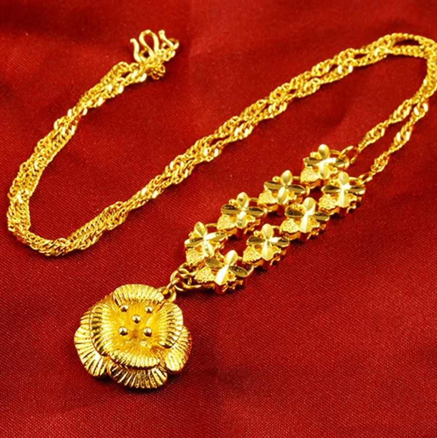 Retro Rose Flower Pendant Chain Yellow Gold Filled Women Sexy Clavicle Chain Necklace 46cm
Retro Rose Flower Pendant Chain Yellow Gold Filled Women Sexy Clavicle Chain Necklace 46cm