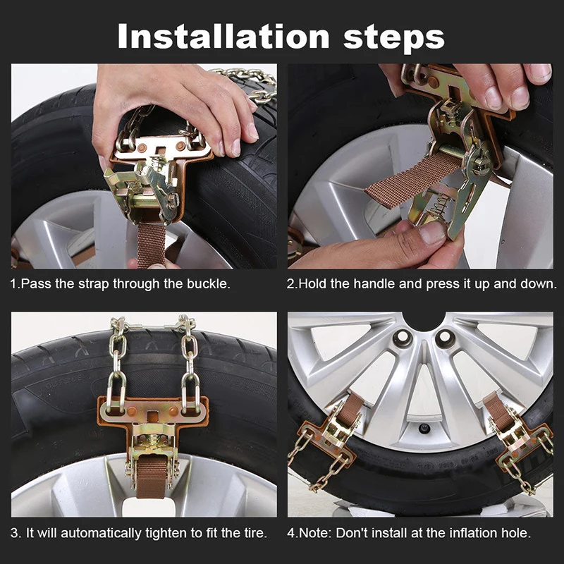 205~225mm Tire Anti-skid Chain Universal Wheel For Road SUV Vehicle Snow Winter Drive Wearable Metal
205~225mm Tire Anti-skid Chain Universal Wheel For Road SUV Vehicle Snow Winter Drive Wearable Metal