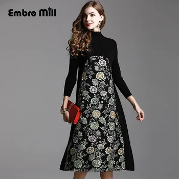 High-end autumn and winter knitting dress elegant Rabbit velvet slim lady A-line dress
High-end autumn and winter knitting dress elegant Rabbit velvet slim lady A-line dress