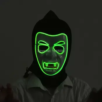 10 color choice Sound active EL wire Mask Halloween vampire Mask EL wire Festival LED Strip Glowing Light-up For Party Carnival
10 color choice Sound active EL wire Mask Halloween vampire Mask EL wire Festival LED Strip Glowing Light-up For Party Carnival