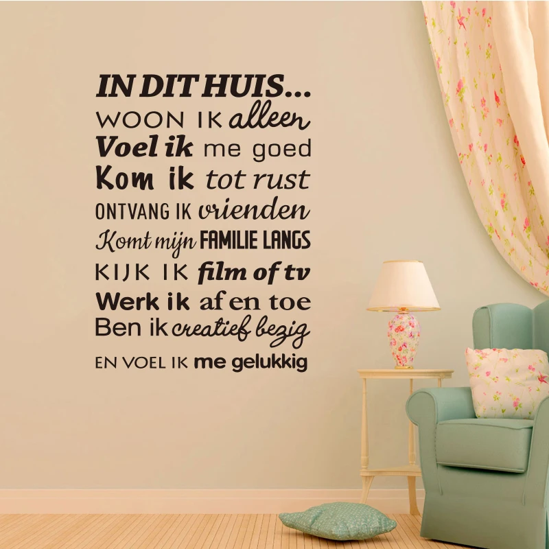 Dutch in this house vinyl wall sticker mural wall decal artist residence decoration house decoration wallpaper poster DW0691B
Dutch in this house vinyl wall sticker mural wall decal artist residence decoration house decoration wallpaper poster DW0691B