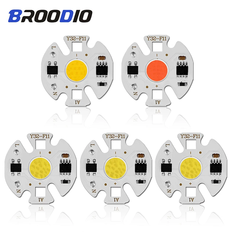 

5pcs COB LED Lamp Bulb Chip LED Grow Lights No Need Driver AC 110V 220V 3W 5W 7W 10W 12W Warm White Full Spectrum Lamps LEDs DIY