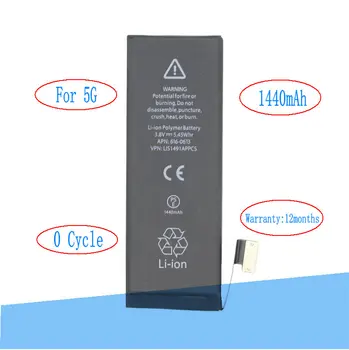 30pcs /lot 1440mAh 0 zero cycle Replacement Li-Polymer Battery For iPhone 5 5G Accumulator Batteries
30pcs /lot 1440mAh 0 zero cycle Replacement Li-Polymer Battery For iPhone 5 5G Accumulator Batteries