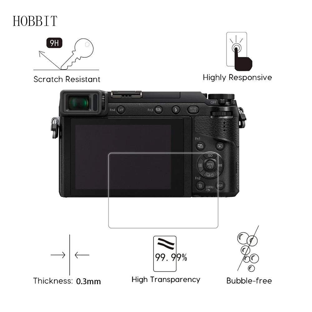 2 упаковки для Panasonic Lumix DMC GX80 GX7II G8 0 3 мм 2.5D 9H прозрачное закаленное стекло Защита