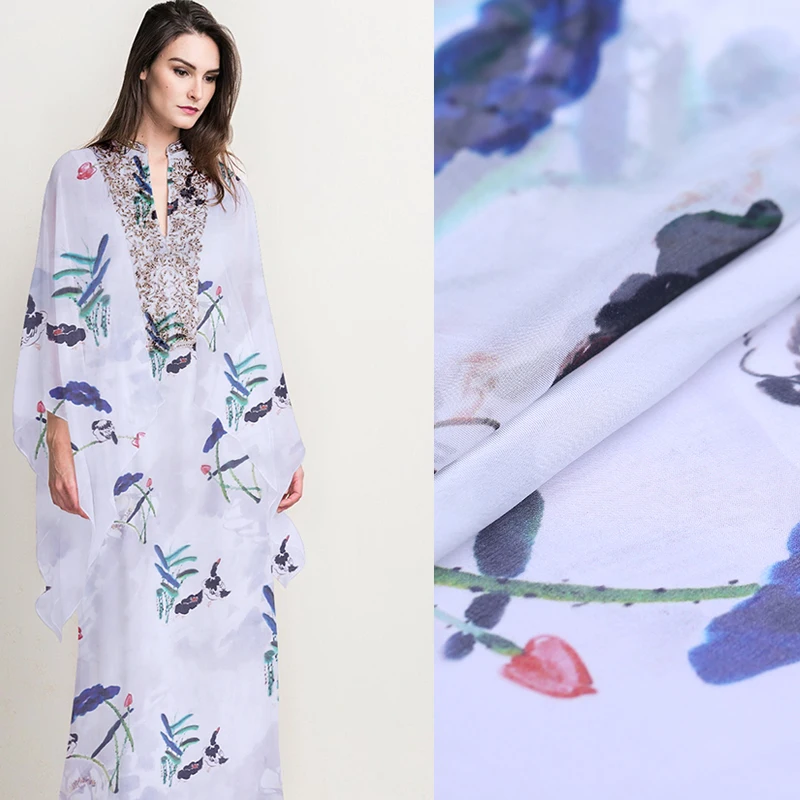 Custom 2018 spring and summer digital printing silk chiffon silk clothing Hanfu sun protection clothing fabric silk cloth
Custom 2018 spring and summer digital printing silk chiffon silk clothing Hanfu sun protection clothing fabric silk cloth