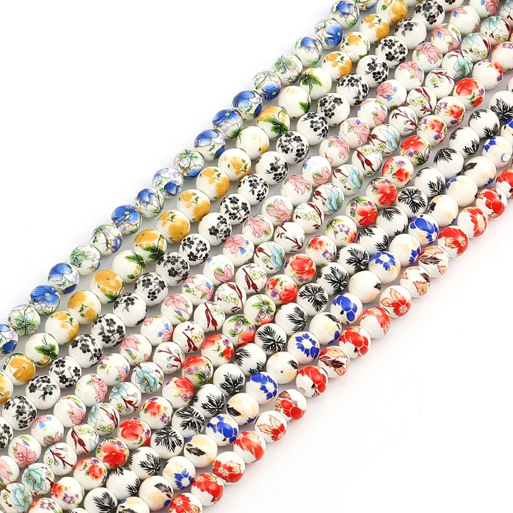Doreen Box Ceramic Beads Round Flower About 9mm( 3/8") Dia. - 8mm( 3/8") Dia.,30.5cm(12") long, 1 Strand (Approx 40 PCs/Strand)
Doreen Box Ceramic Beads Round Flower About 9mm( 3/8") Dia. - 8mm( 3/8") Dia.,30.5cm(12") long, 1 Strand (Approx 40 PCs/Strand)