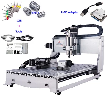 USB 4 Axis Wood Router CNC 6040 800W Metal Cutting Machine