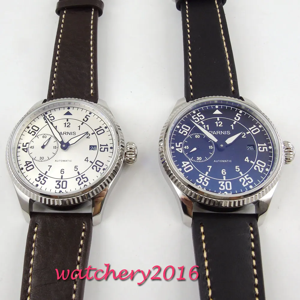 45mm parnis Black White dial date window Newest Stainless Steel ST 2555 Automatic Movement Men's Mechanical Wristwatches
45mm parnis Black White dial date window Newest Stainless Steel ST 2555 Automatic Movement Men's Mechanical Wristwatches