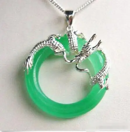 Hot sale new Style >>>>>White Gold Plated Dragon Coil Green Jade Round Pendant & Necklace
Hot sale new Style >>>>>White Gold Plated Dragon Coil Green Jade Round Pendant & Necklace
