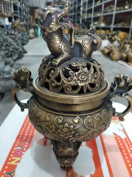 Vintage exquisite Chinese Copper Foo Dog And Flower Incense burner Lucky Censer Fine
Vintage exquisite Chinese Copper Foo Dog And Flower Incense burner Lucky Censer Fine