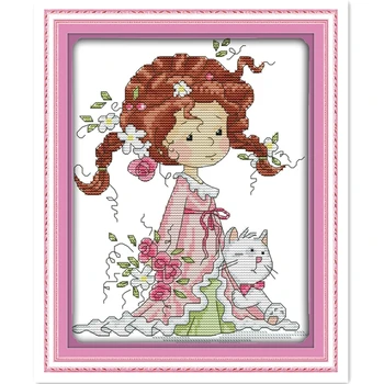 The Little Girl and Kitten 11CT Printed On Canvas Chinese Counted Cross Stitch Patterns Kits kits-for-embroidery Paintings
The Little Girl and Kitten 11CT Printed On Canvas Chinese Counted Cross Stitch Patterns Kits kits-for-embroidery Paintings