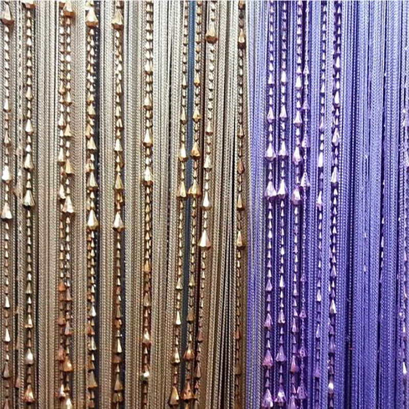 

Door Windows Curtains for Living Room 300 x 280cm Divider Yarn String Curtain Strip Tassel Drape Decor Elegant