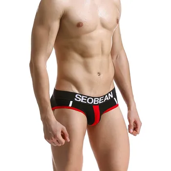 New SEOBEAN men's briefs 100% cotton breathable underwear fashion sexy comfortable briefs 4 colors
New SEOBEAN men's briefs 100% cotton breathable underwear fashion sexy comfortable briefs 4 colors