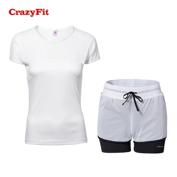 CrazyFit 2018 2 Pieces Gym Clothing Women Hollow Out Black White Blue Fitness Running Sports Top and shorts Yoga Sets Sportswear
CrazyFit 2018 2 Pieces Gym Clothing Women Hollow Out Black White Blue Fitness Running Sports Top and shorts Yoga Sets Sportswear