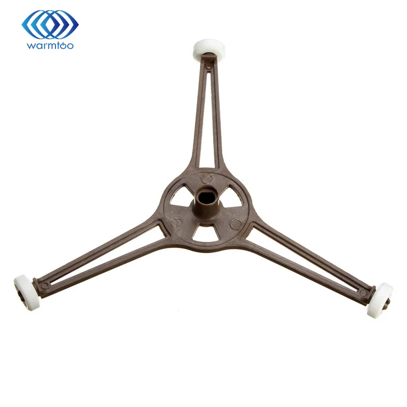 Image MEW 1pcs Microwave Oven Brown Plastic Triangle Shaped Tray Support Microwave Parts for 24.5cm Flat Glass Plate