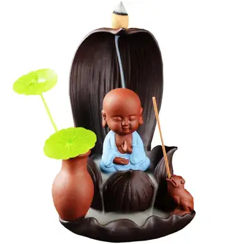 Creative The Lovely Little Monk Buddha Censer Smoke Waterfall Backflow Incense Burner For Living Room and Home Office Home Decor
Creative The Lovely Little Monk Buddha Censer Smoke Waterfall Backflow Incense Burner For Living Room and Home Office Home Decor