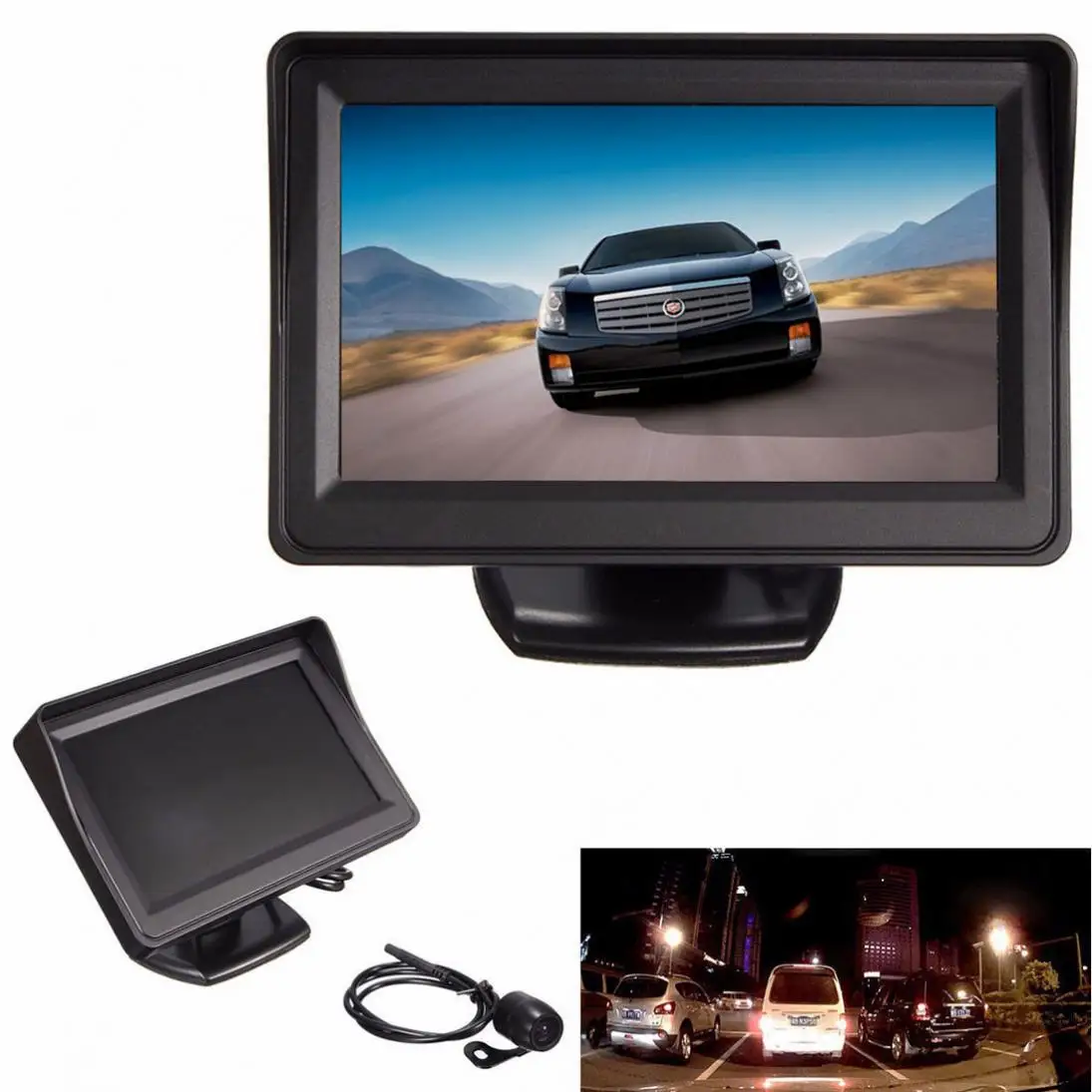 4.3 Inch Car Auto Rear View Monitor Reversing Color LCD TFT Display Car monitor Waterproof Vehicle Backup Rearview camera
4.3 Inch Car Auto Rear View Monitor Reversing Color LCD TFT Display Car monitor Waterproof Vehicle Backup Rearview camera