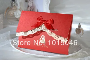 Free Shipping 20 X Lace Wedding Invitation Card With Red Bow Customized With Envelope Ideas Blank Inside Wedding Gift
Free Shipping 20 X Lace Wedding Invitation Card With Red Bow Customized With Envelope Ideas Blank Inside Wedding Gift