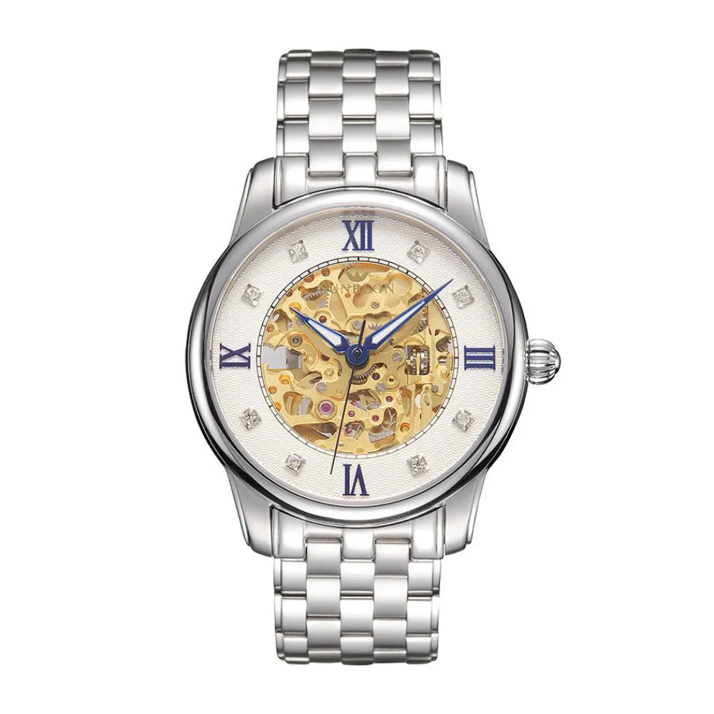 Have Box Men's Stainless Steel Mechanical Hollow out all Watch Gold Movement Christmas Gift Push-Button Hidden Clasp
Have Box Men's Stainless Steel Mechanical Hollow out all Watch Gold Movement Christmas Gift Push-Button Hidden Clasp