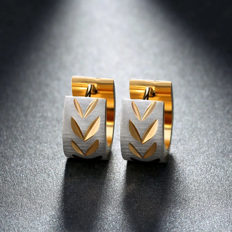 7mm Width Gold Color Pattern 316L Stainless Steel Hoop Earring Wedding Jewelry Earrings For Women Gift For Her (EA102404)
7mm Width Gold Color Pattern 316L Stainless Steel Hoop Earring Wedding Jewelry Earrings For Women Gift For Her (EA102404)