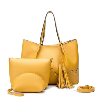 3pcs Women Handbag Leather Bags For Women Fashion Brand Luxury Designer Tassel Shoulder Crossbody Bag Ladies Tote Bag Yellow
3pcs Women Handbag Leather Bags For Women Fashion Brand Luxury Designer Tassel Shoulder Crossbody Bag Ladies Tote Bag Yellow