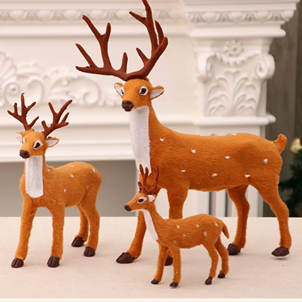 3 Size Christmas Deer Decoration Plush Reindeer Furry Deer Home Christmas Ornament Happy New Year Gift
3 Size Christmas Deer Decoration Plush Reindeer Furry Deer Home Christmas Ornament Happy New Year Gift