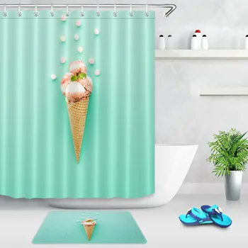 LB Any Size Ice Cream Sweet Tube Mint Green Cute Shower Curtain Liner And Mat Set Bathroom Waterproof Fabric For Bathtub Decor
LB Any Size Ice Cream Sweet Tube Mint Green Cute Shower Curtain Liner And Mat Set Bathroom Waterproof Fabric For Bathtub Decor