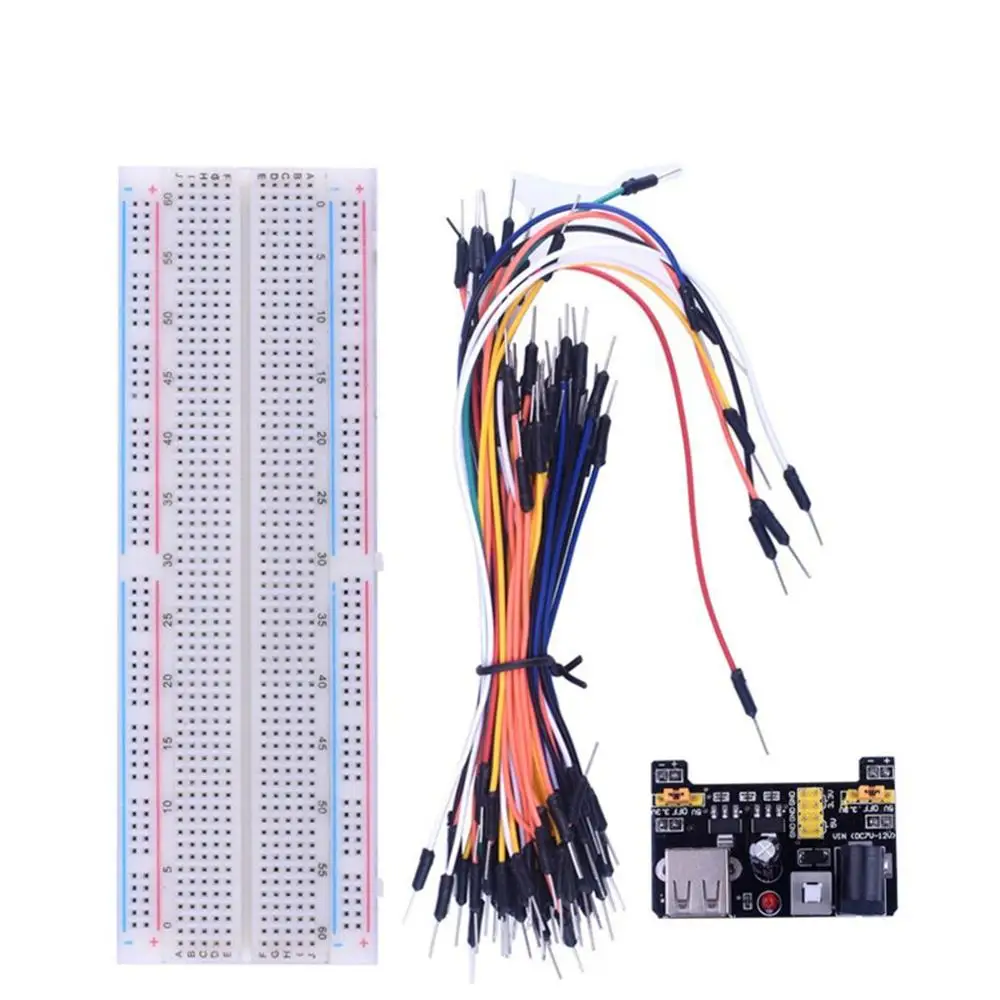 Connectors MB102 Breadboard & Power Module & 65pcs Bar Breadboard Electronics Kit for Raspberry Pi 3
Connectors MB102 Breadboard & Power Module & 65pcs Bar Breadboard Electronics Kit for Raspberry Pi 3