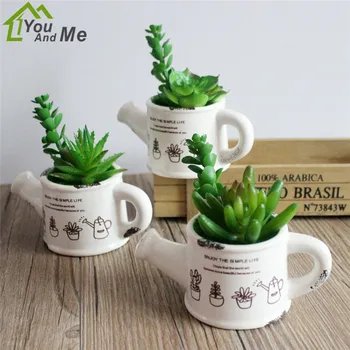 1 Pc Fake Succulent Plants Bonsai PVC Artificial Plant + Kettle Shape Ceramics Flowerpot Home Garden Decoration
1 Pc Fake Succulent Plants Bonsai PVC Artificial Plant + Kettle Shape Ceramics Flowerpot Home Garden Decoration