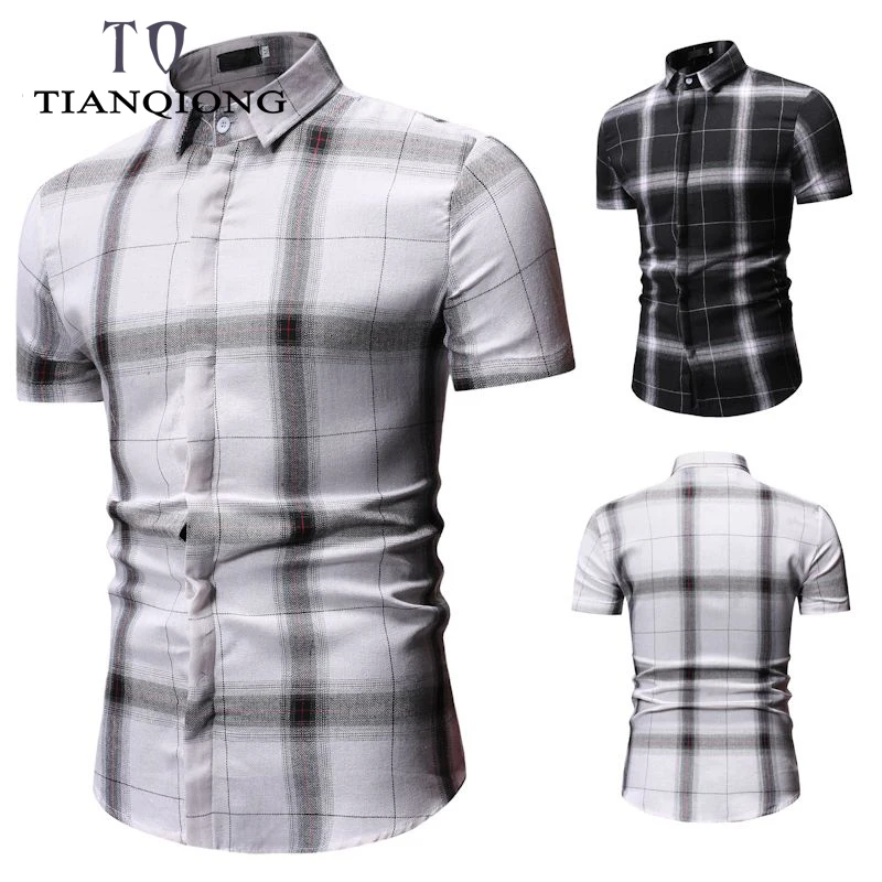 Plus Size 3XL 2019 Men Fashion Slim Fit Casual Plaid Shirt Men Dress Shirts Short Sleeve Social Mens Shirt Striped Chemise Homme
Plus Size 3XL 2019 Men Fashion Slim Fit Casual Plaid Shirt Men Dress Shirts Short Sleeve Social Mens Shirt Striped Chemise Homme