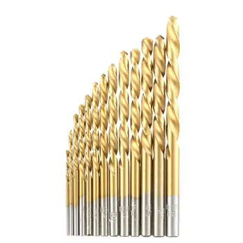 13pcs HSS Titanium Coated Twist Drill Bit Set 1.5-6.5mm Straight Shank Twist Drill Bits for wood Plank Plastic Alumium Plate
13pcs HSS Titanium Coated Twist Drill Bit Set 1.5-6.5mm Straight Shank Twist Drill Bits for wood Plank Plastic Alumium Plate