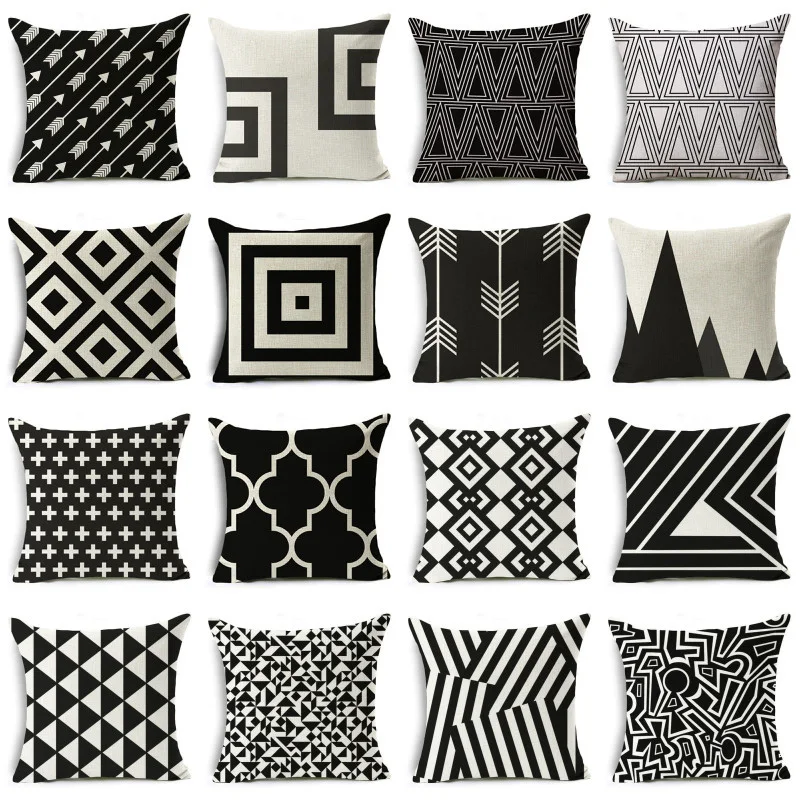 Elife Polyester Cotton linen geometry Cushion Cover White Black Pillow Case Love Pillows Cover For Sofa waist Home Decor 45*45cm
Elife Polyester Cotton linen geometry Cushion Cover White Black Pillow Case Love Pillows Cover For Sofa waist Home Decor 45*45cm