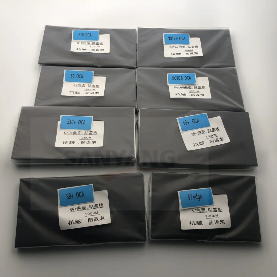 OCA Optical Clear Adhesive for SAMSUNG S7 S8 S9 plus NOTE 8 NOTE 9 OCA Glue Touch screen Glass Lens Film 50pcs=1pack
OCA Optical Clear Adhesive for SAMSUNG S7 S8 S9 plus NOTE 8 NOTE 9 OCA Glue Touch screen Glass Lens Film 50pcs=1pack