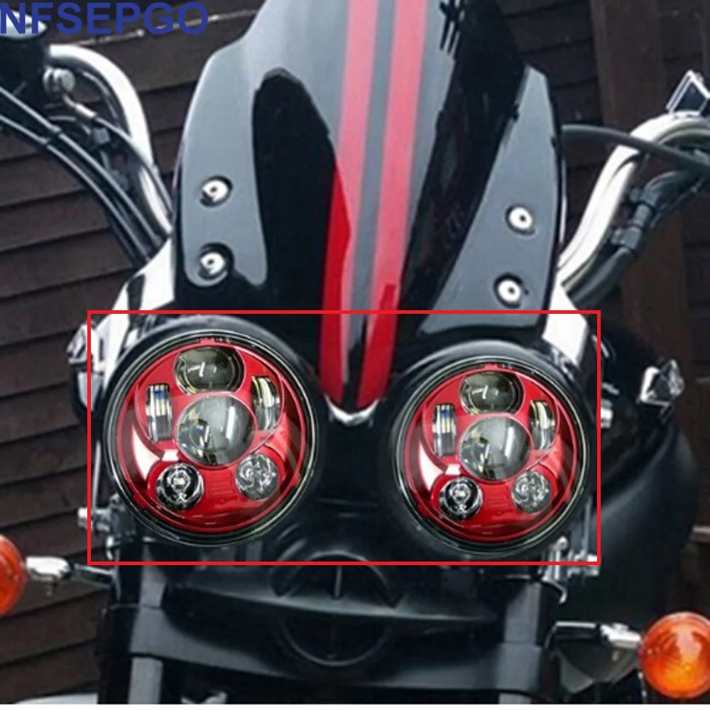 5.75" LED Headlight 5-3/4" Motorcycle Projector Hi/Low Headlamp for Triumph Rocket iii 3 Speed Triple Street Triple Thunderbird
5.75" LED Headlight 5-3/4" Motorcycle Projector Hi/Low Headlamp for Triumph Rocket iii 3 Speed Triple Street Triple Thunderbird