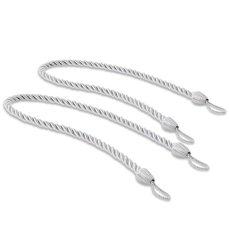 2 PCS Hand Knitting Ropes Curtain Holdbacks Long Loop Drapes Tiebacks with Buckle Cord for Window Draperies Decor
2 PCS Hand Knitting Ropes Curtain Holdbacks Long Loop Drapes Tiebacks with Buckle Cord for Window Draperies Decor