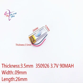 Liter energy battery 3.7V polymer lithium battery 350926 90MAH small toy MP4 MP3 Bluetooth headset small LED lamp
Liter energy battery 3.7V polymer lithium battery 350926 90MAH small toy MP4 MP3 Bluetooth headset small LED lamp