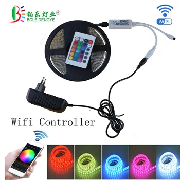 WiFi RGB Strip light controller Syc control by Alexa Smart Phone Google Home +5M 150LED 5050 RGB strip LED strip light+Power set
WiFi RGB Strip light controller Syc control by Alexa Smart Phone Google Home +5M 150LED 5050 RGB strip LED strip light+Power set