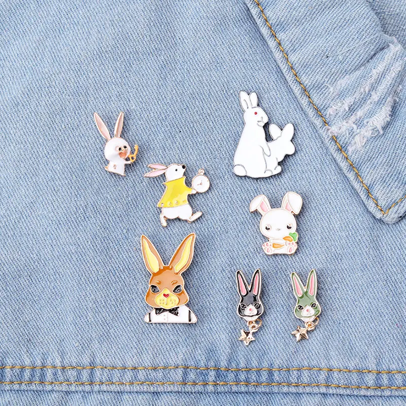 Cute Bunny Brooch Metallic Color Badge Silk Scarf Collar Corsage Bag Clothing Accessories Decorative Creative Secret Rabbit
Cute Bunny Brooch Metallic Color Badge Silk Scarf Collar Corsage Bag Clothing Accessories Decorative Creative Secret Rabbit