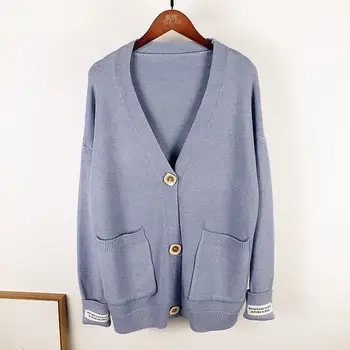 Fashion Women Knitted Sweater Coat Pure Colored Knitted Casual Pocket Simple Joker Sweater Coat New
Fashion Women Knitted Sweater Coat Pure Colored Knitted Casual Pocket Simple Joker Sweater Coat New