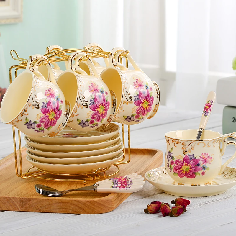 Yolife Brand European Style Ceramic Tea Cup and Saucer Set Chinese Coffee Cup Set Afternoon Porcelain Black Tea cup With Spoon
Yolife Brand European Style Ceramic Tea Cup and Saucer Set Chinese Coffee Cup Set Afternoon Porcelain Black Tea cup With Spoon