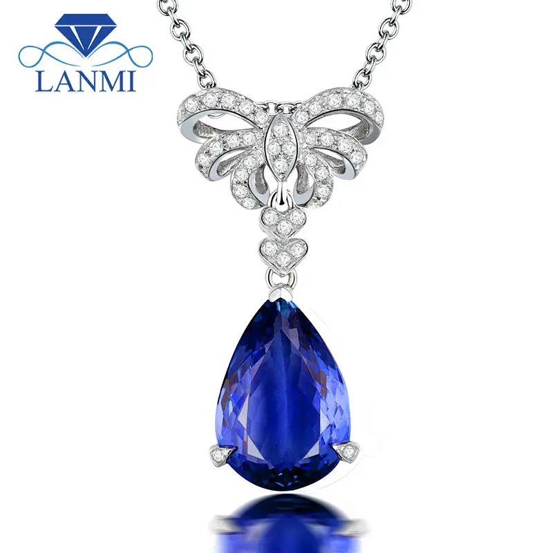 Natural Tanzanite Wedding Pendant Necklace with Diamond Design Solid 14K White Gold Gemstone Jewelry for Women Loving Gift
Natural Tanzanite Wedding Pendant Necklace with Diamond Design Solid 14K White Gold Gemstone Jewelry for Women Loving Gift